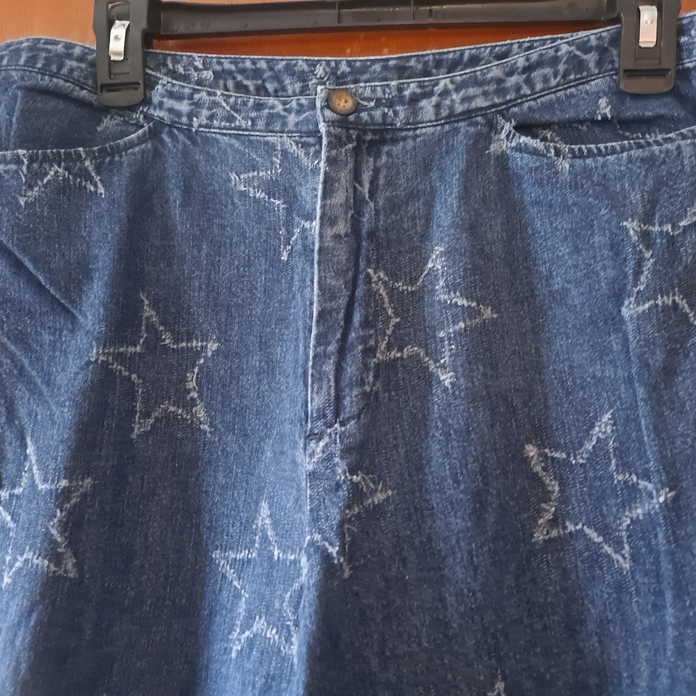 Patterned cropped jeans - Picture 2 of 4